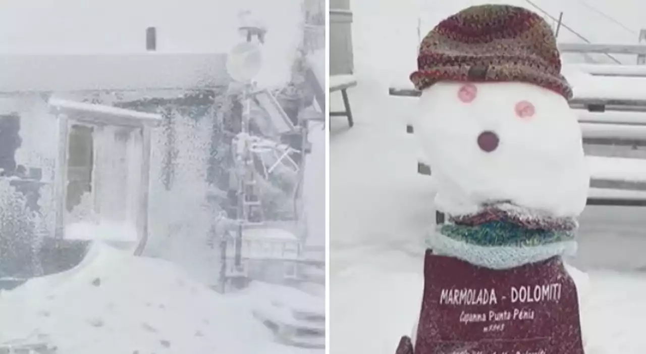 Neve ad agosto: l'incredibile nevicata sulle Dolomiti. La Marmolada e il Civetta come d'inverno