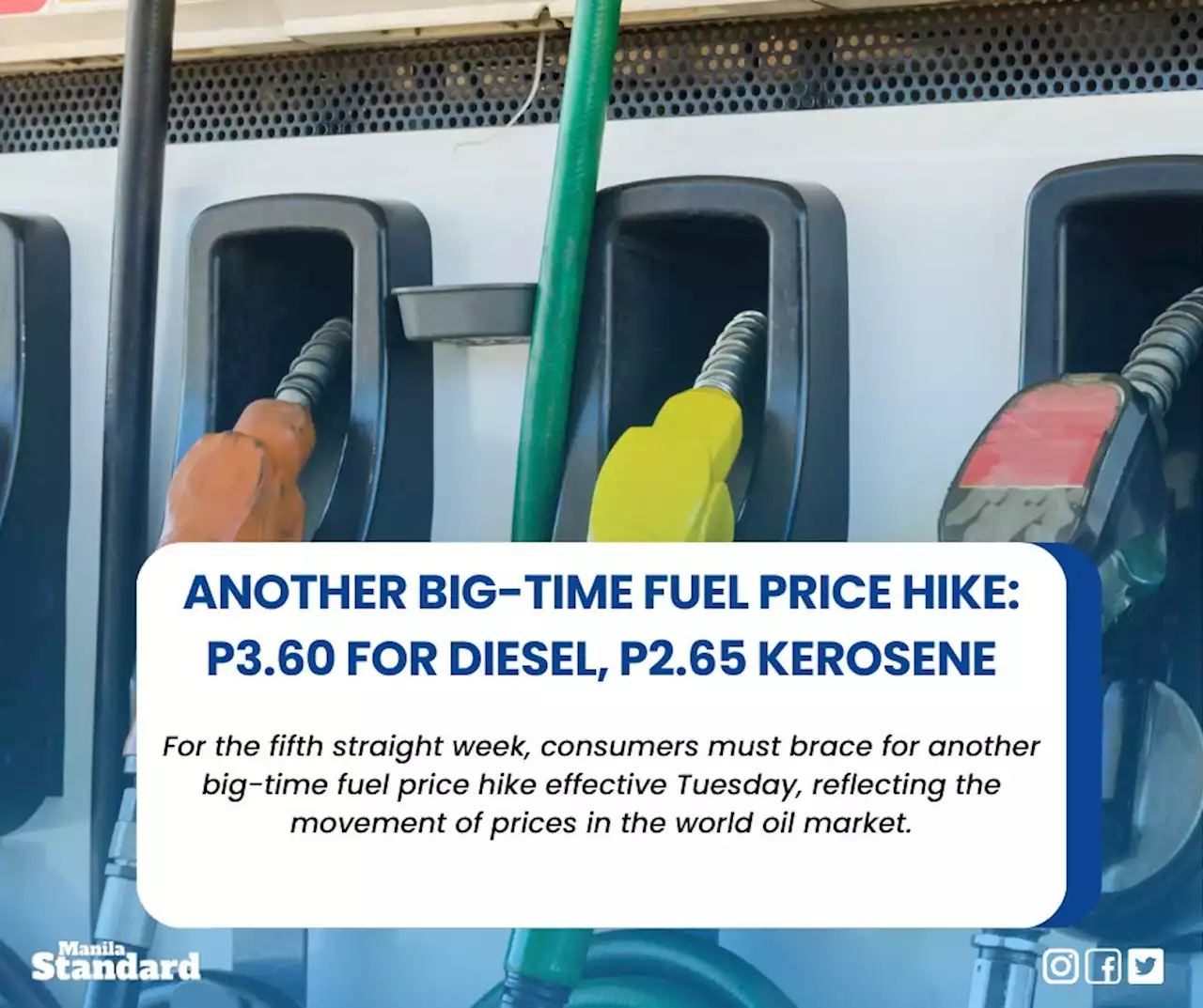 Another big-time fuel price hike: P3.60 for diesel, P2.65 kerosene