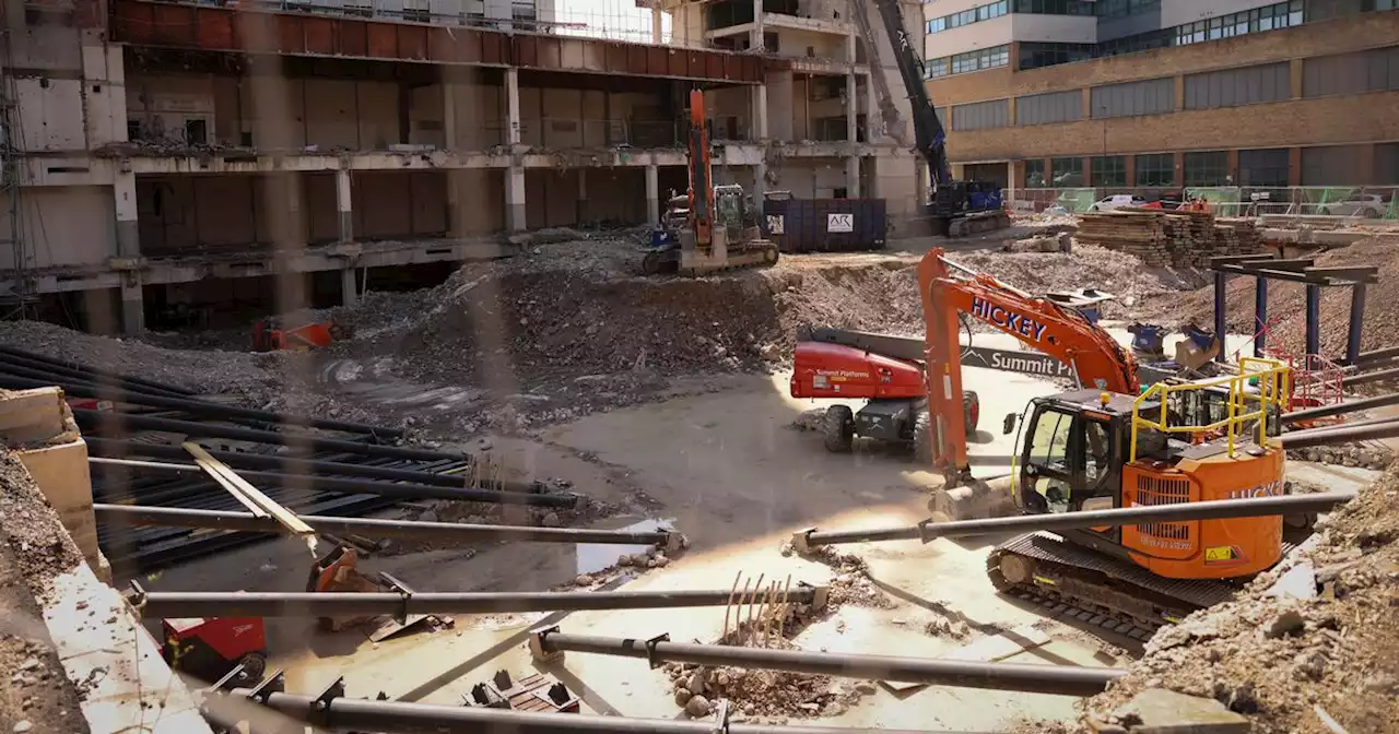 Scale of progress on demolition of former Royal Mail sorting office