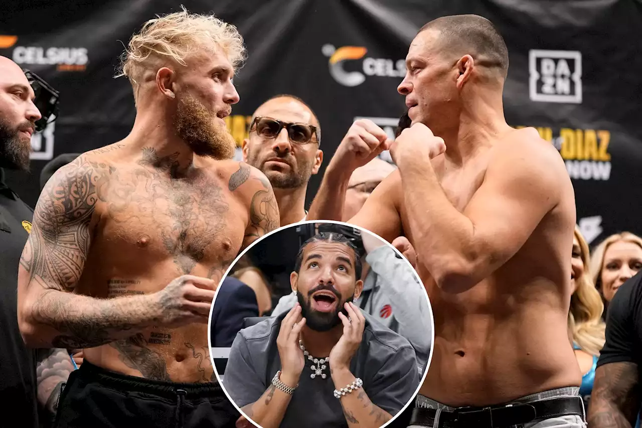 Drake places $250K wager on Nate Diaz to beat Jake Paul after crushing betting defeat