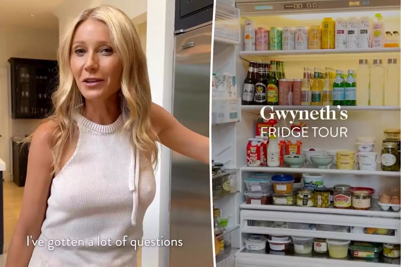 Gwyneth Paltrow gives fridge tour of liquids, skincare products after defending ‘starvation diet’