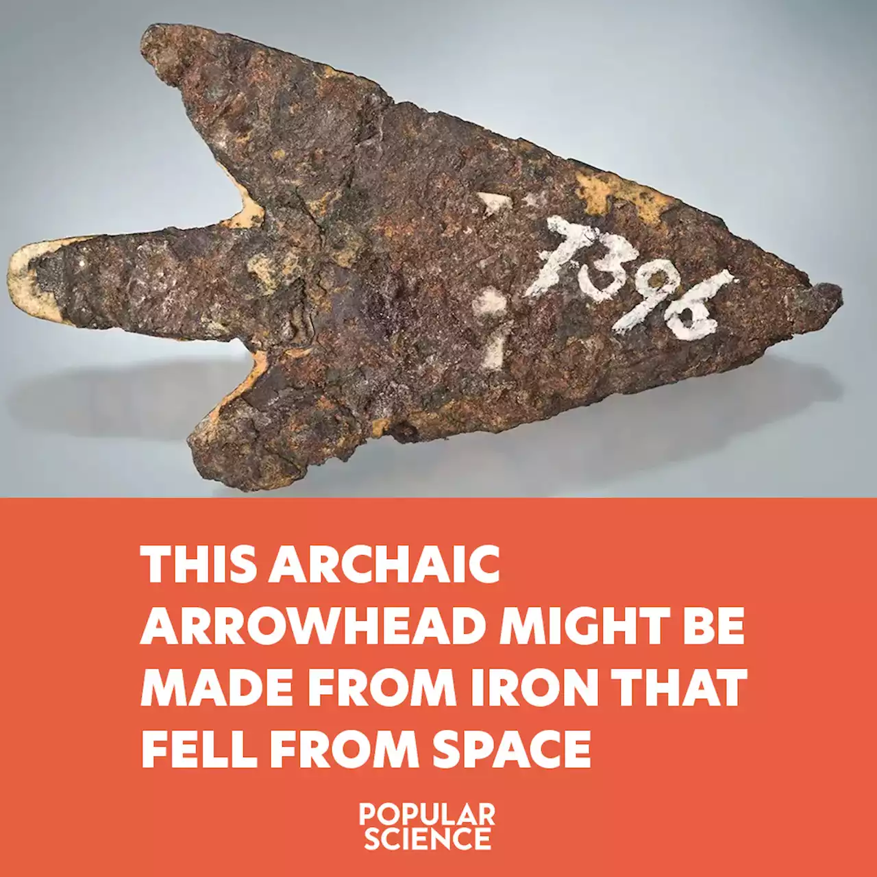 This archaic arrowhead might be made from iron that fell from space