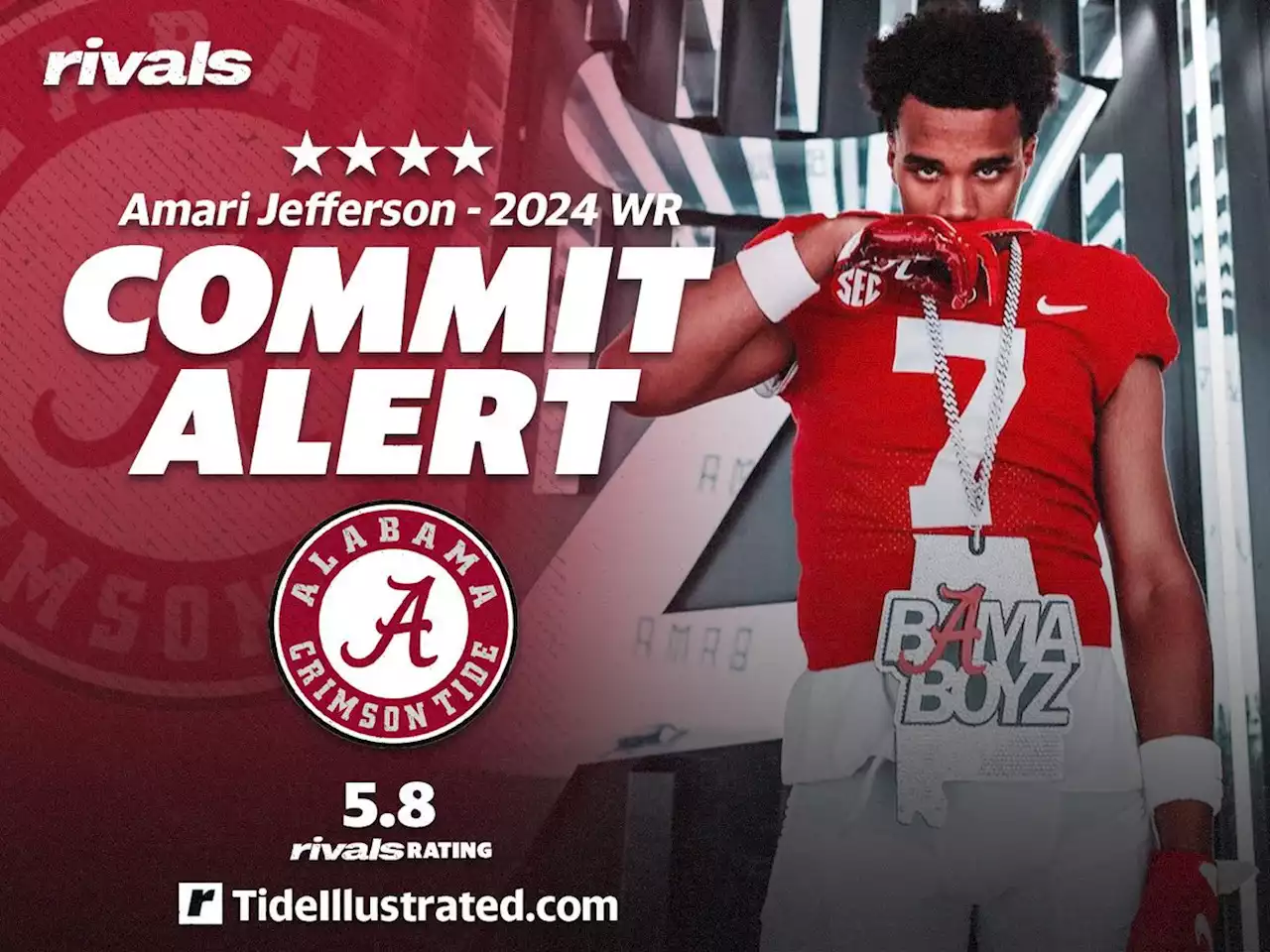 Alabama lands four-star WR Amari Jefferson over Tennessee, others - TideIllustrated