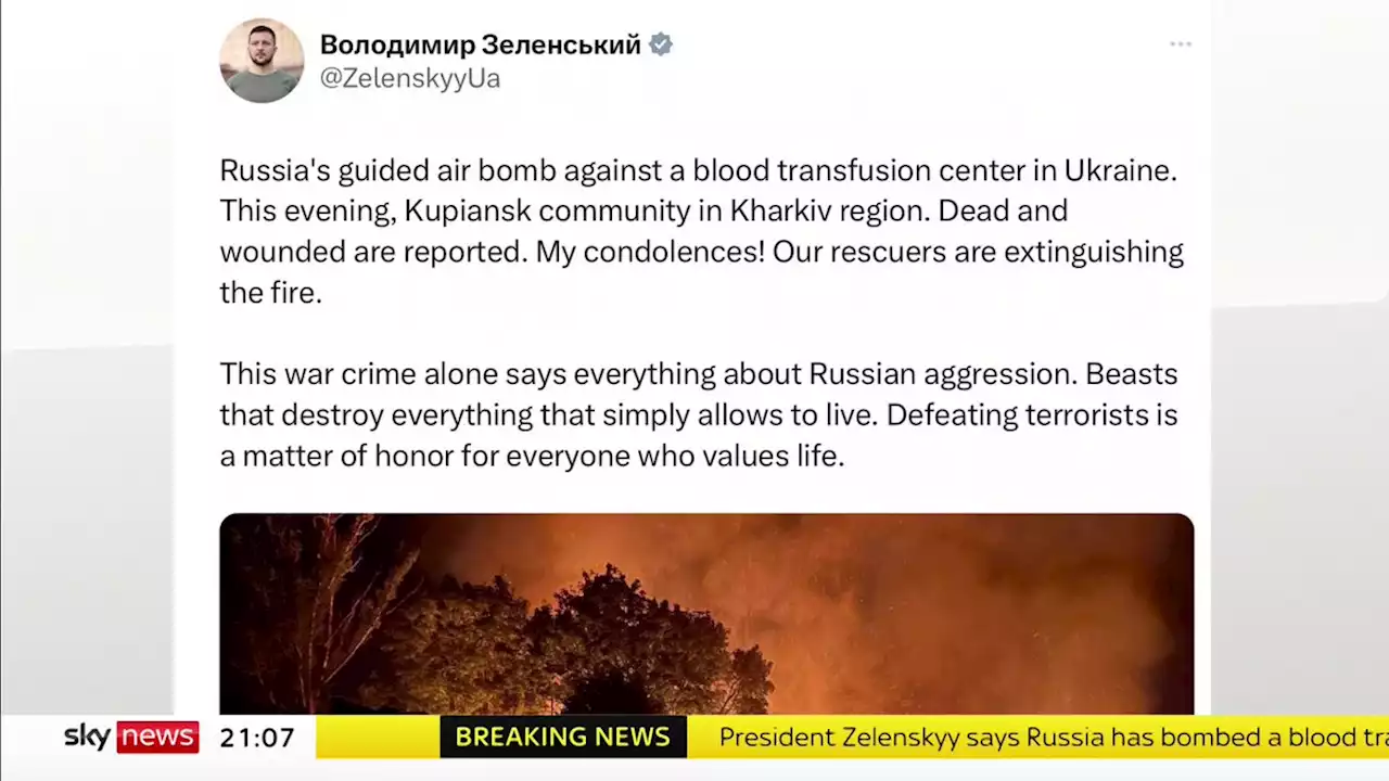 Ukraine war latest: Missile attacks reported across Ukraine after Moscow issues retaliation threat; US drone 'intercepted by Russian jet'