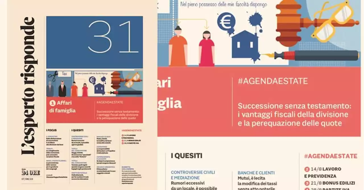 Dalla famiglia ai bonus: per L’Esperto risponde in agosto quattro speciali