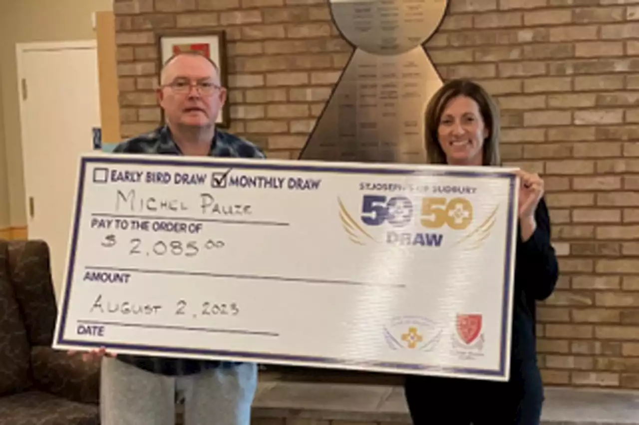 Michel Pauze wins more than $2,000 in St. Joseph's monthly draw