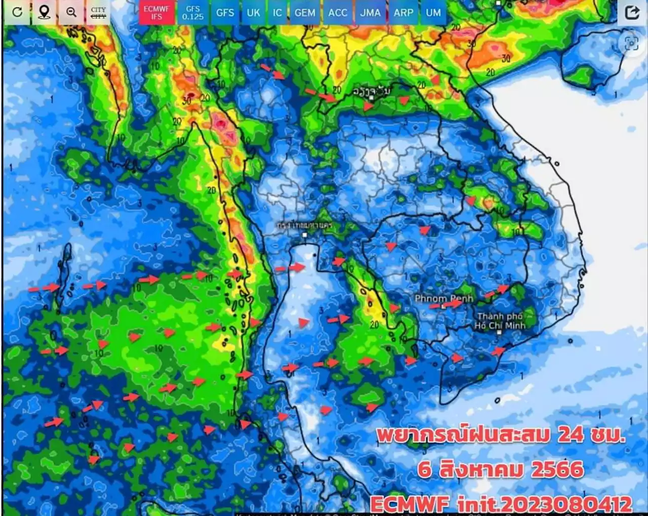 กรมอุตุฯ เผยมรสุมกำลังอ่อนลง ทั่วไทยมีเมฆมาก ฝนน้อยลง จนถึงกลาง ส.ค.