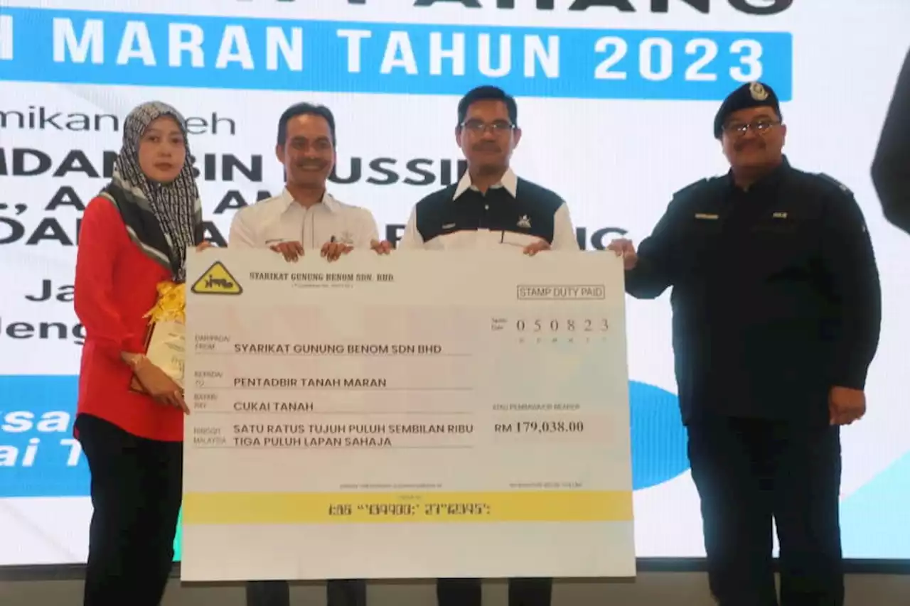 Cukai tanah RM766 juta pada 2022 penyumbang terbesar hasil Pahang