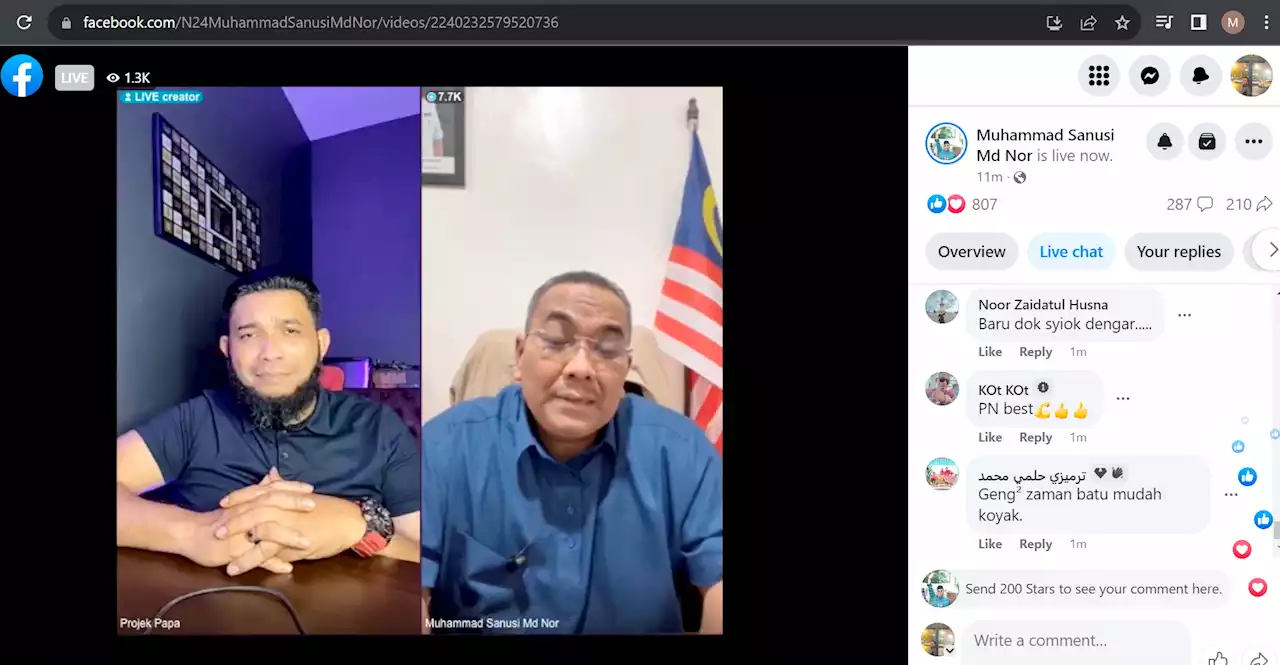 Sanusi tidak ditahan polis, muncul live di TikTok