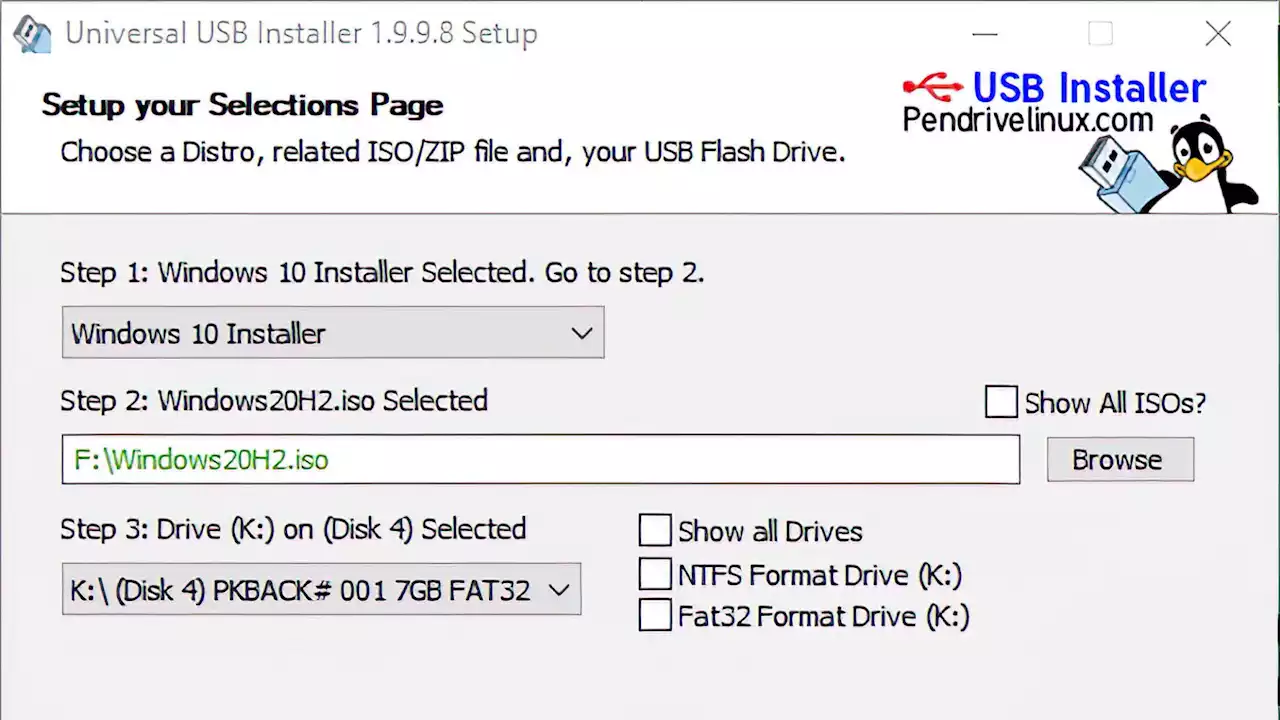 Universal USB Installer Download - Boot Stick erstellen