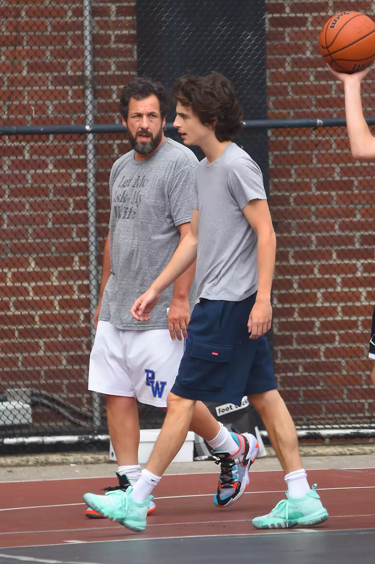 Timothée Chalamet Takes Notes From Adam Sandler In Very Baggy Shorts