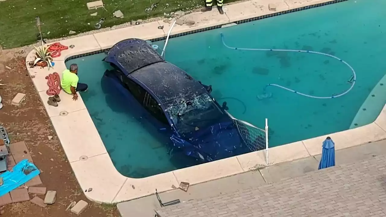 Tesla Bashes Through Wall And Plunges Into House Pool | Carscoops