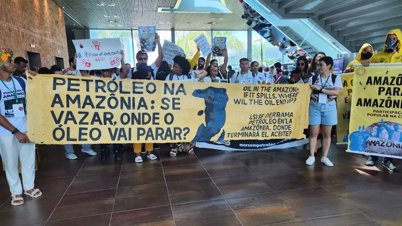 Diálogos Amazônicos: manifestantes fazem ato contra exploração de petróleo na Amazônia