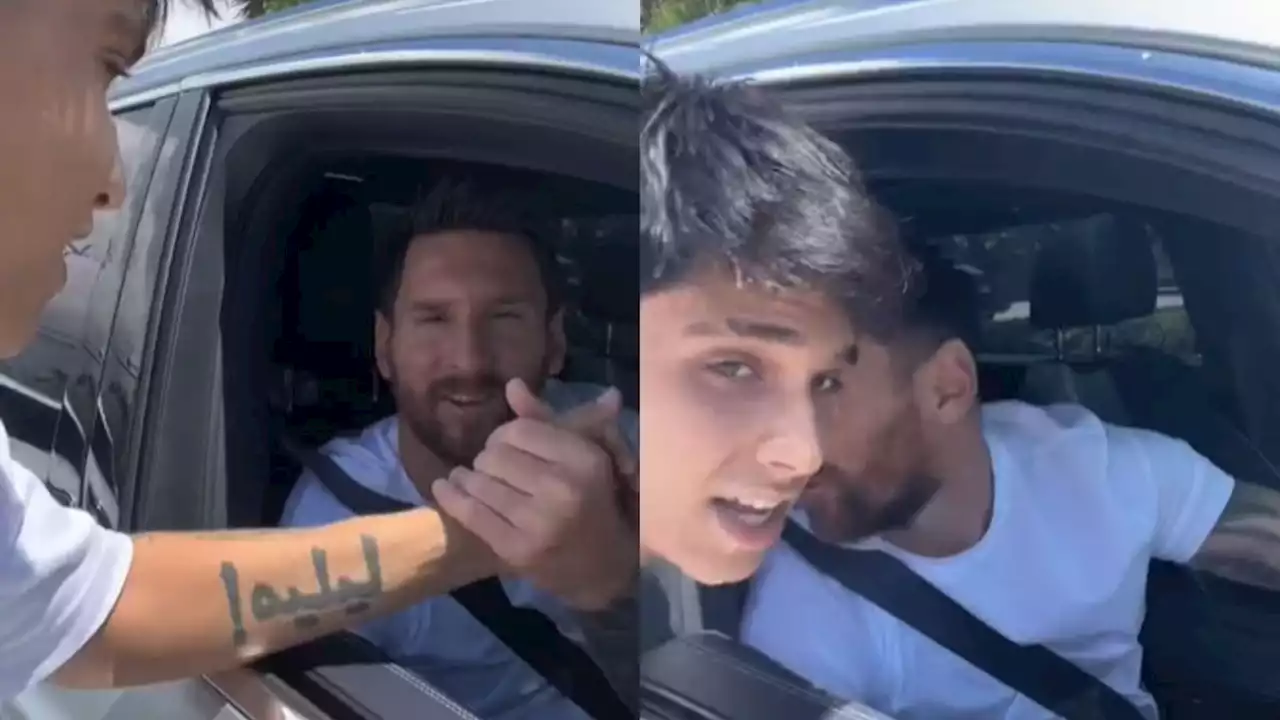 Video: Fanático se encuentra a Messi en la calle y le roba beso