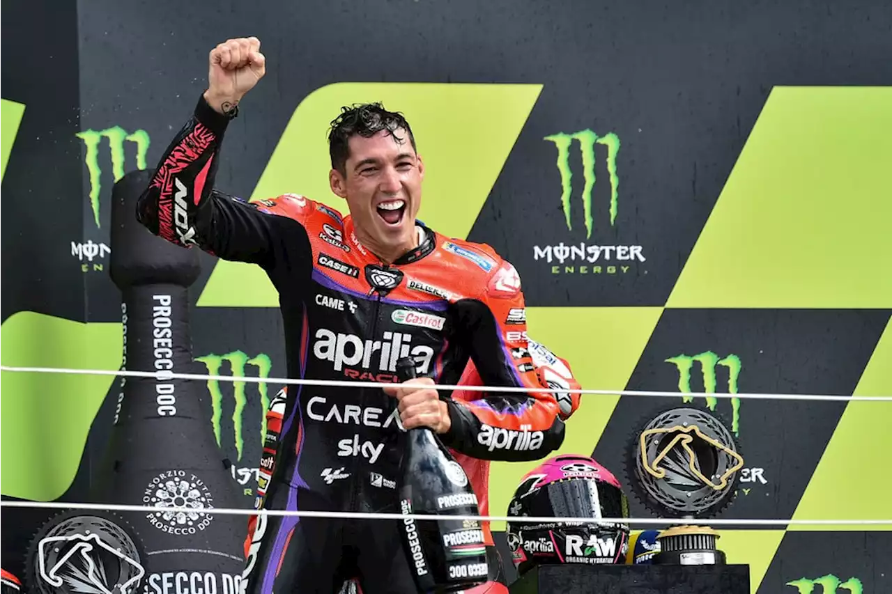 Aprilia’s Espargaro wins British MotoGP with last-lap pass