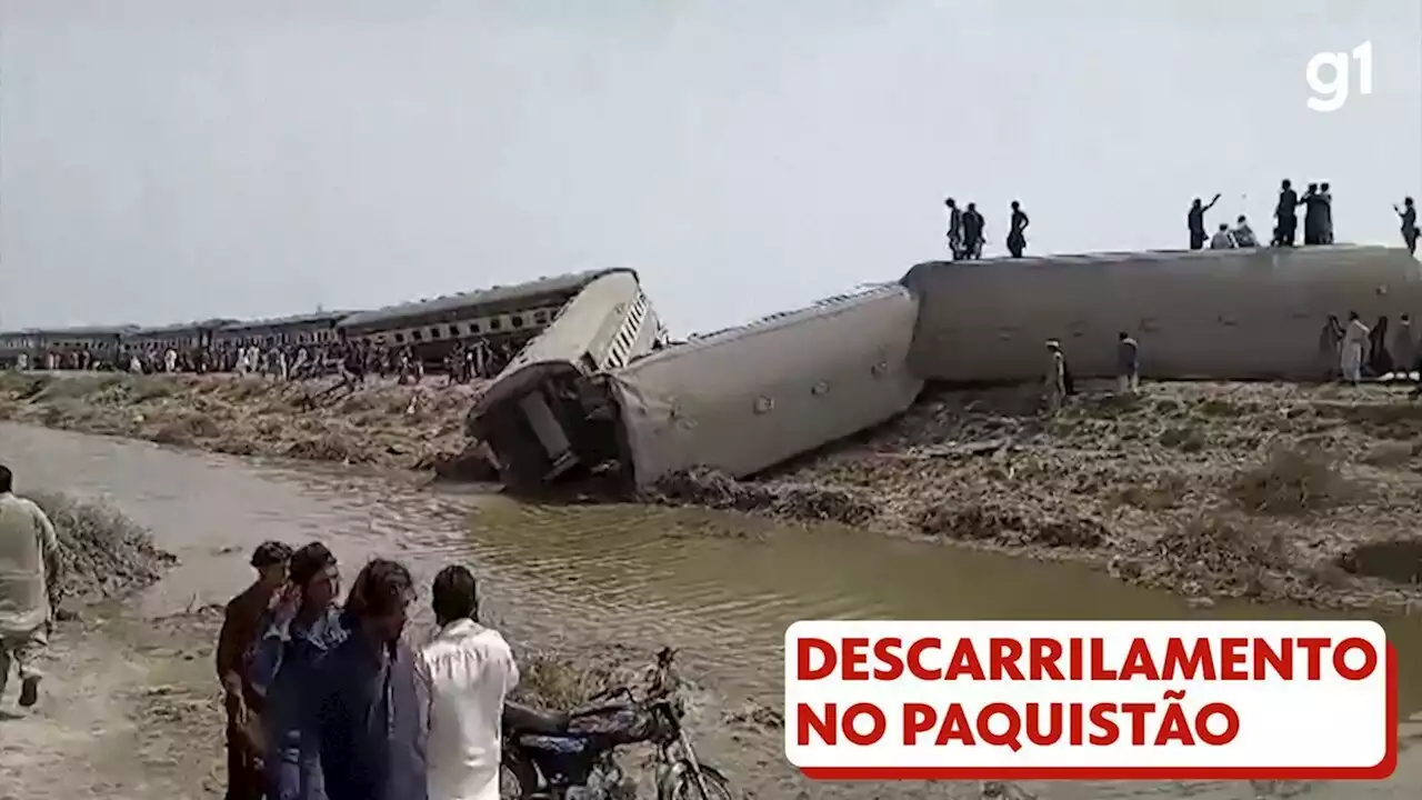 Acidente de trem deixa pelo menos 30 mortos no sul do Paquistão; VÍDEO