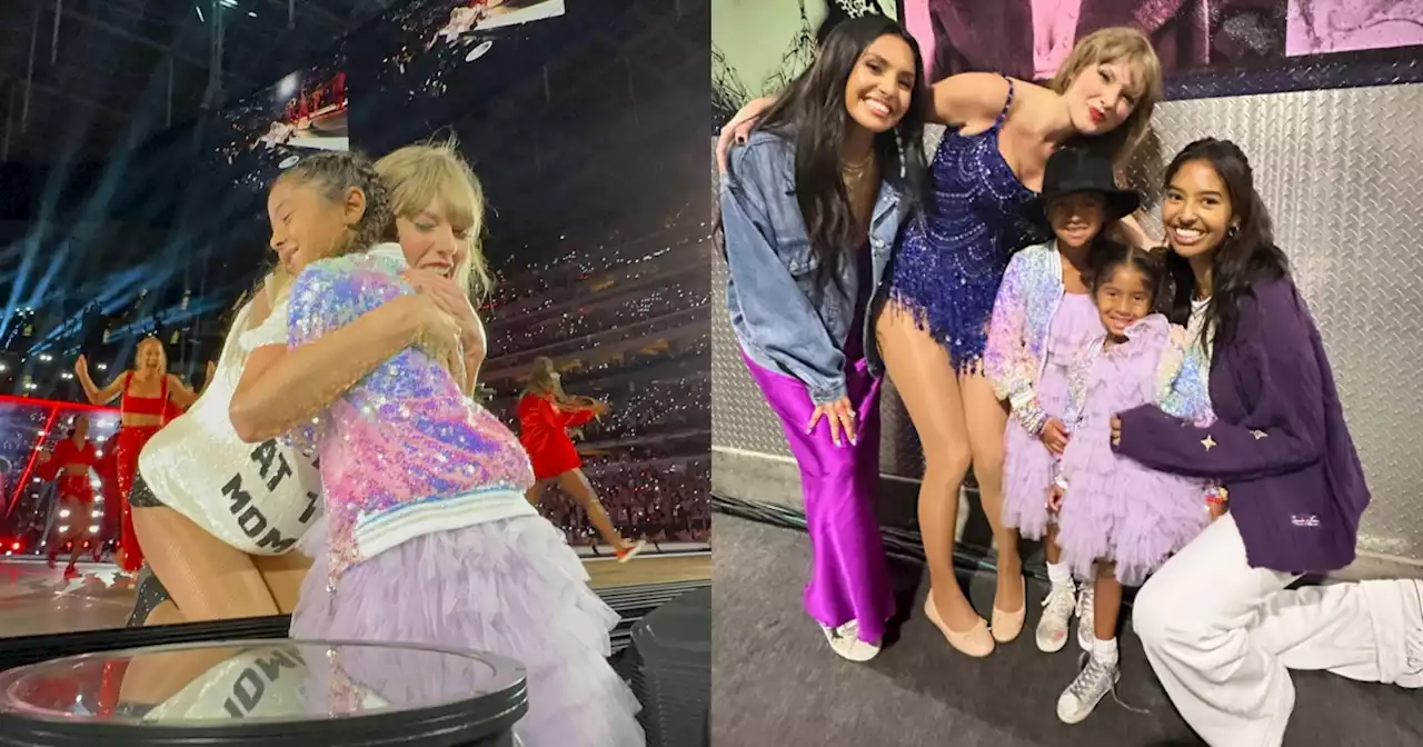 Taylor Swift gives Kobe Bryant's daughter Bianka her '22' hat during Eras Tour