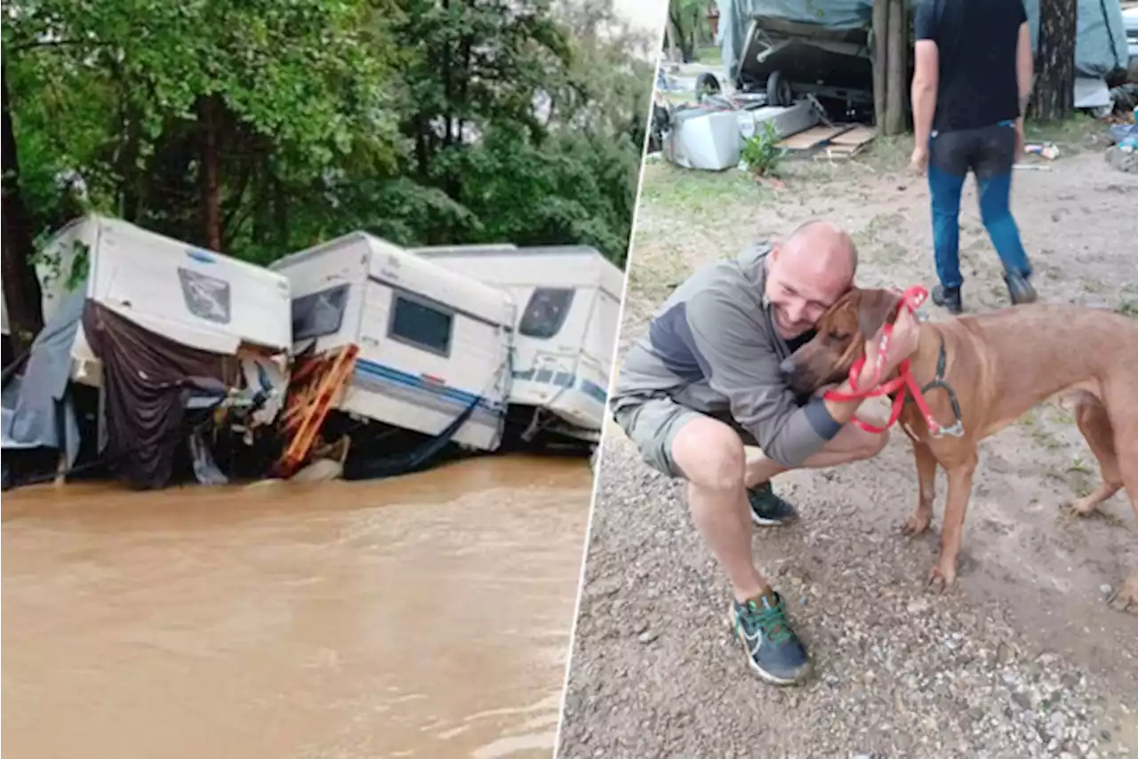 Vlaams gezin dat kon vluchten van noodweer in Slovenië vindt vermiste hond terug