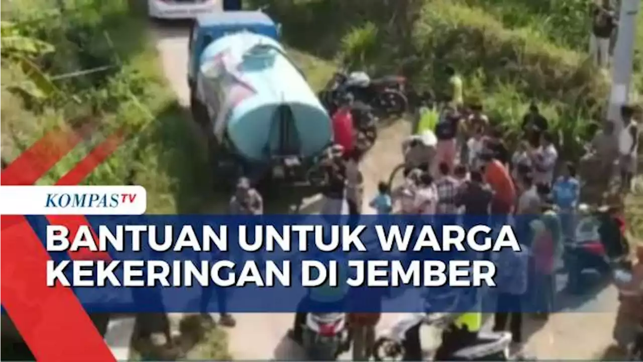 Pendistribusian 100 Ribu Liter Air Bersih untuk Warga yang Alami Kekeringan di Jember