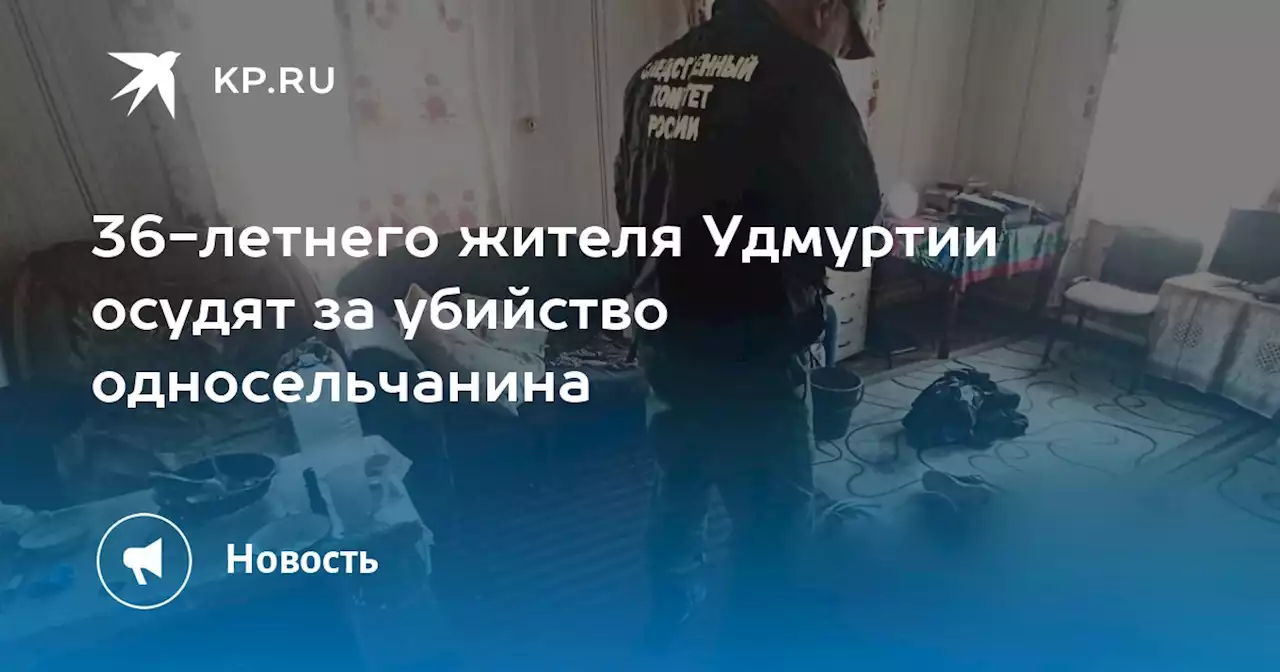 36-летнего жителя Удмуртии осудят за убийство односельчанина