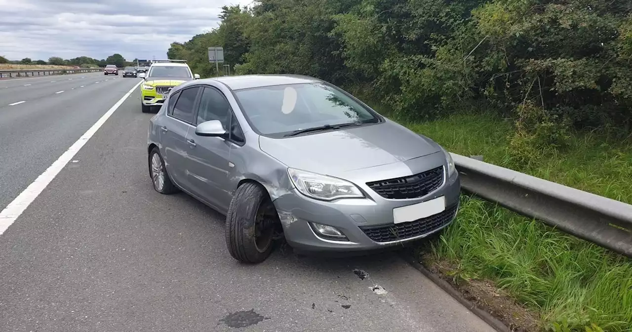 Man smashes off M62 after 'downing bottle of wine at lunch'