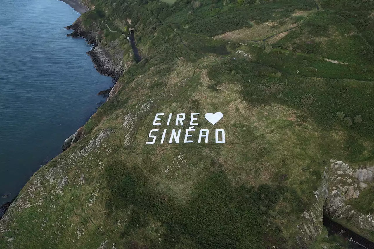 Tribute to Sinéad O’Connor unveiled on Bray Head ahead of funeral