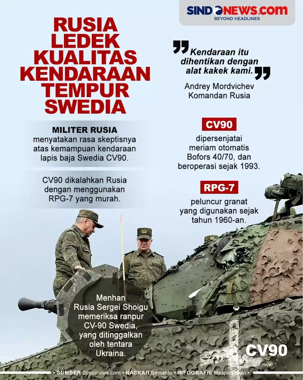 Militer Rusia Ledek Kualitas Kendaraan Tempur Swedia