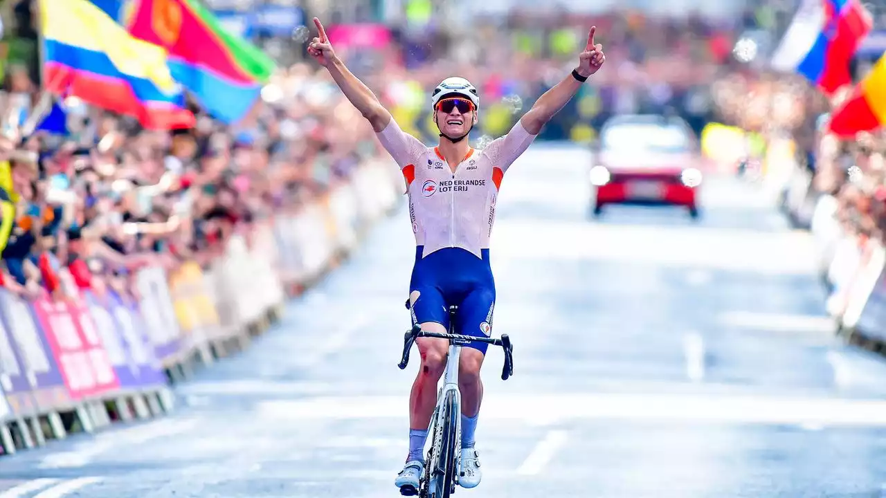 Protestaktion bei Straßenrennen: Van der Poel rast nach Sturz auf den WM-Thron