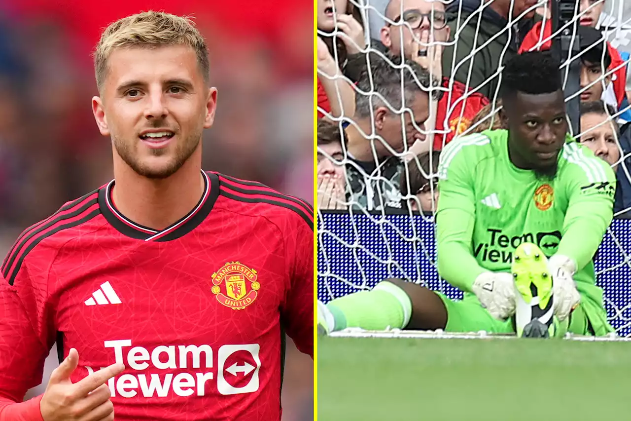 Mount misses 'sitter' as Onana chipped from halfway line on Old Trafford debut