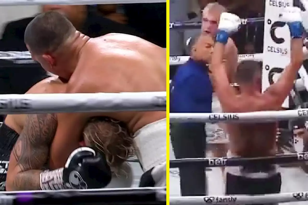 Nate Diaz breaks boxing rules and locks Jake Paul in guillotine choke during fight