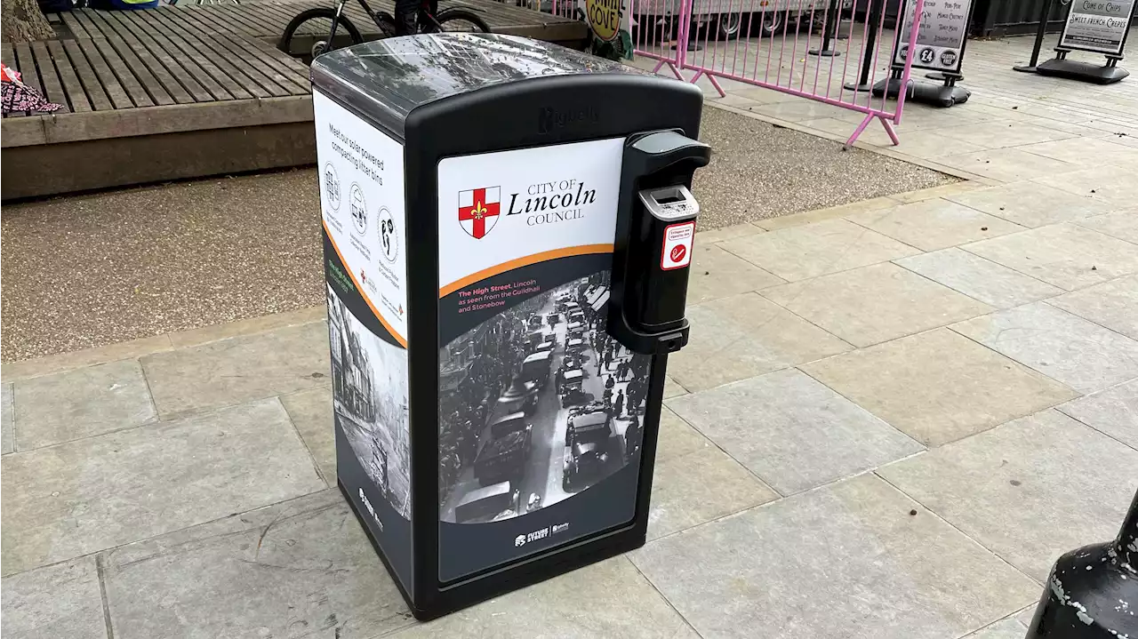 Solar-powered super-bins debut on Lincoln's High Street