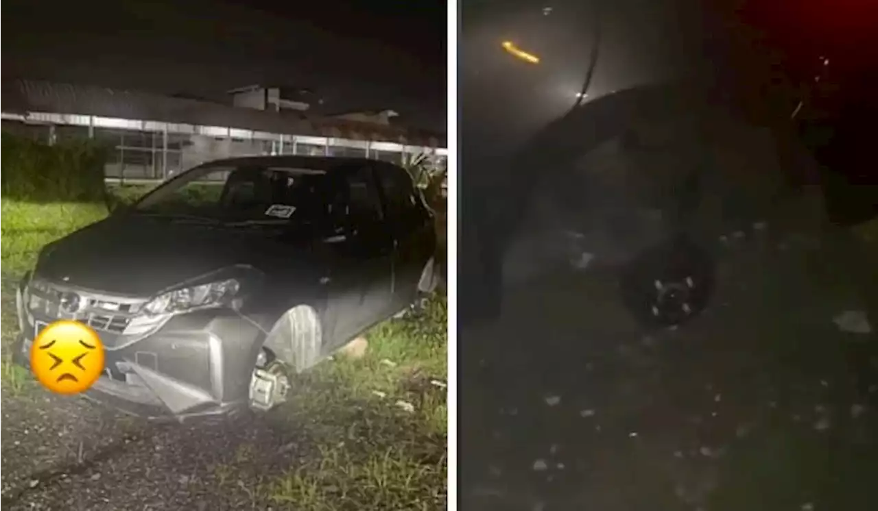 [Watch] Tyre Theft At Klang KTM Station Parking Lot Leaves Woman Stranded | TRP