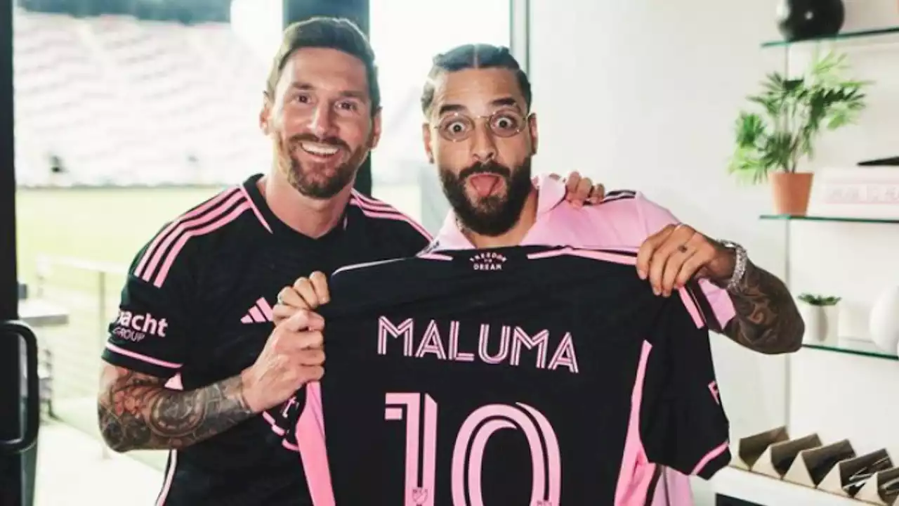 Lionel Messi conoce a Maluma y le regala su playera autografiada