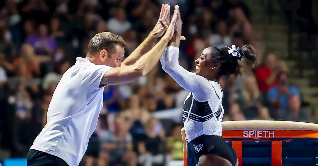 Simone Biles Wins Gold in 1st Gymnastics Meet Since Tokyo Olympics