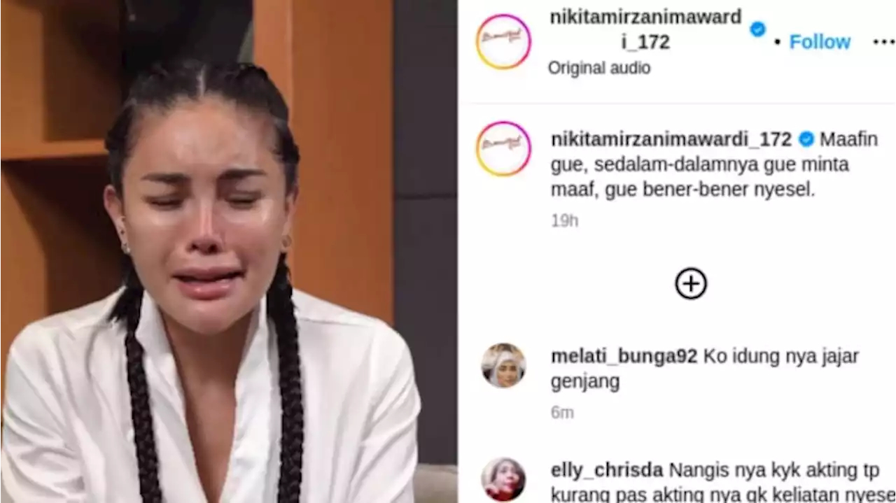 Nikita Mirzani Unggah Video Minta Maaf Sambil Nangis Bikin Geger, Ada Apa?