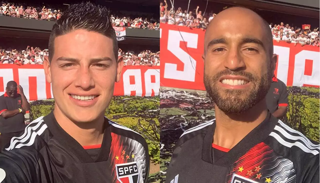 James Rodríguez y Lucas Moura, ovacionados por la hinchada del Sao Paulo