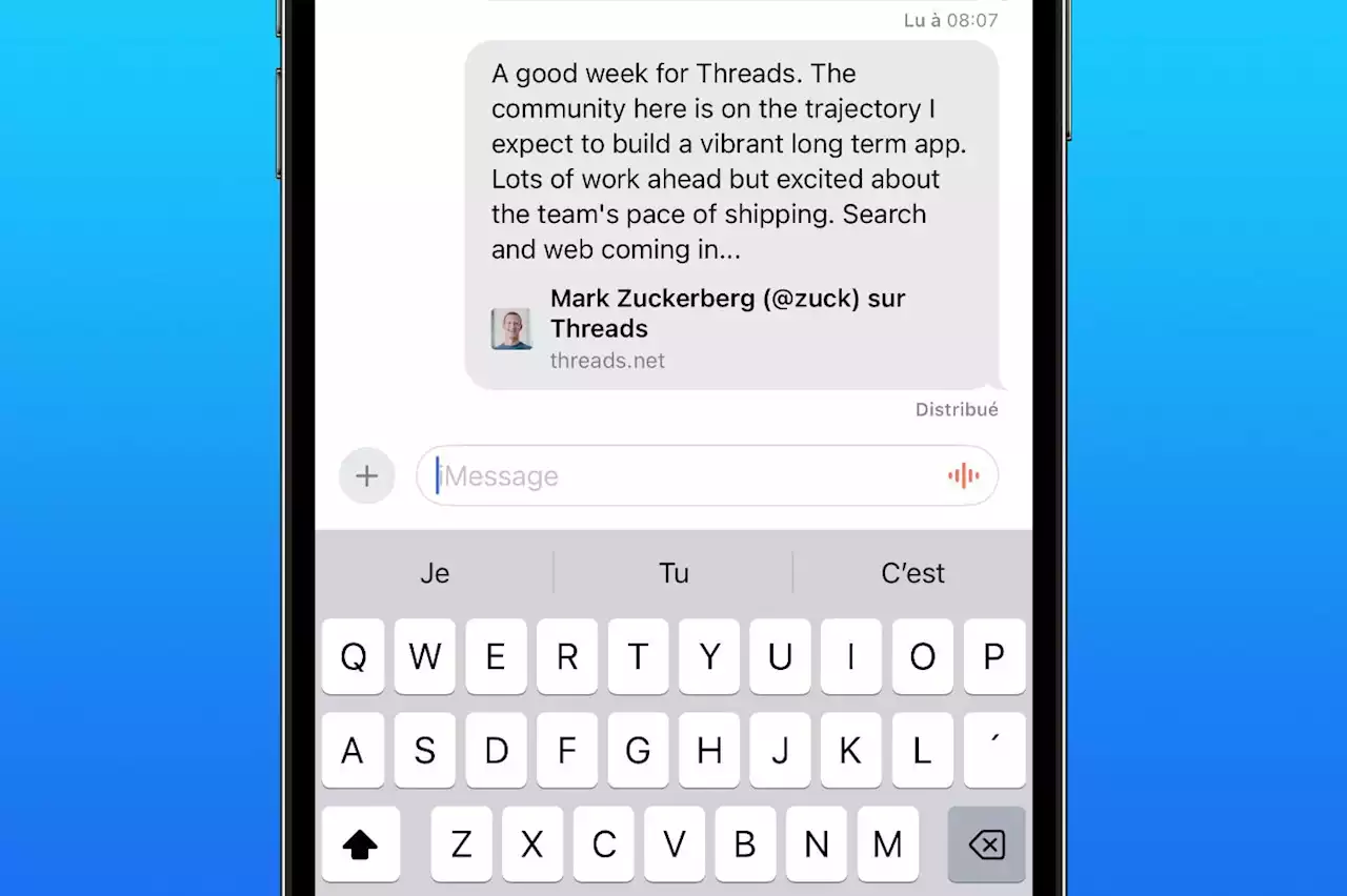Apple donne un petit coup de main à Threads