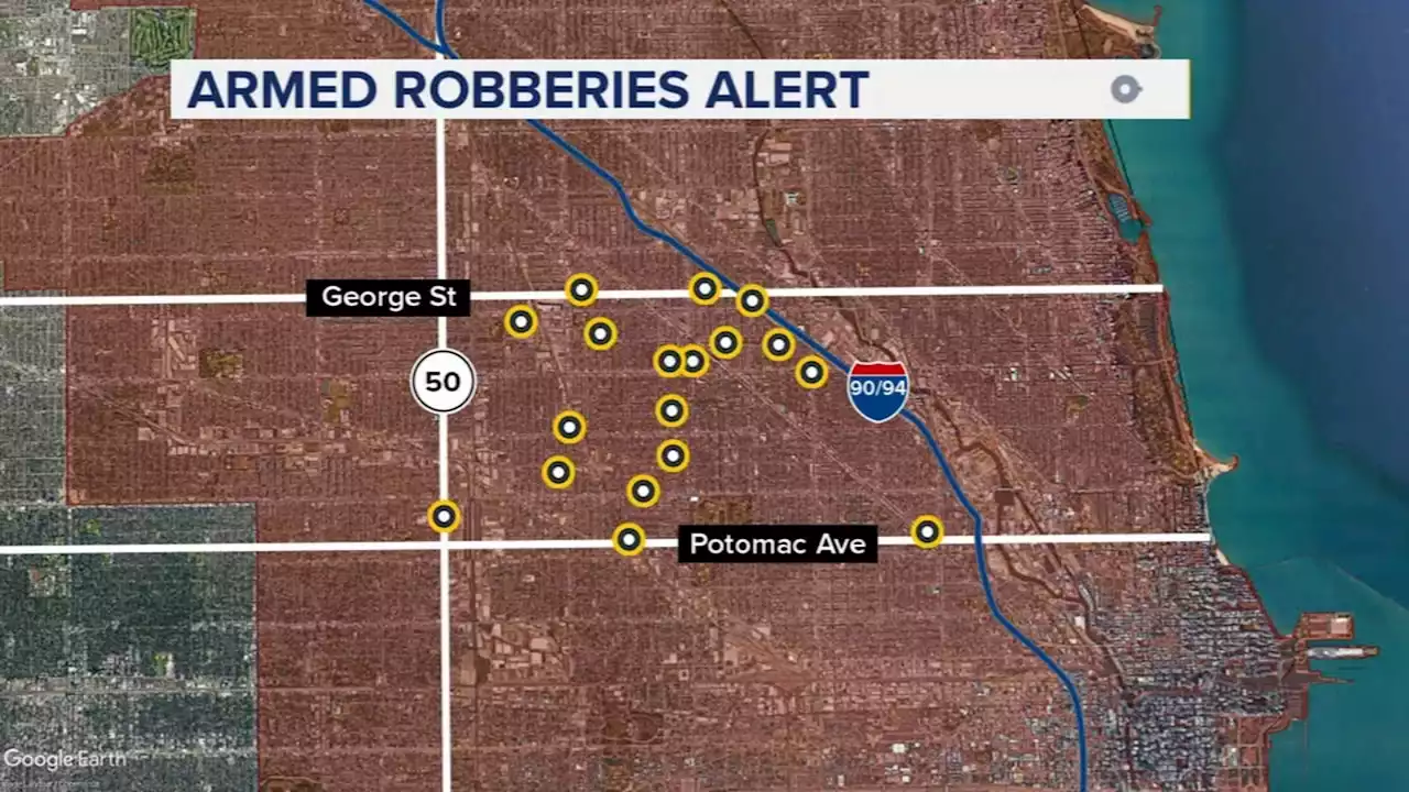 Chicago police issue alert after 19 armed robberies on NW Side