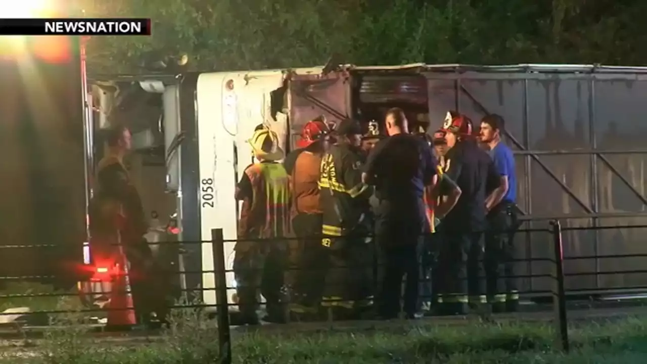 3 people dead after charter bus, carrying about 50 passengers, crashes in PA