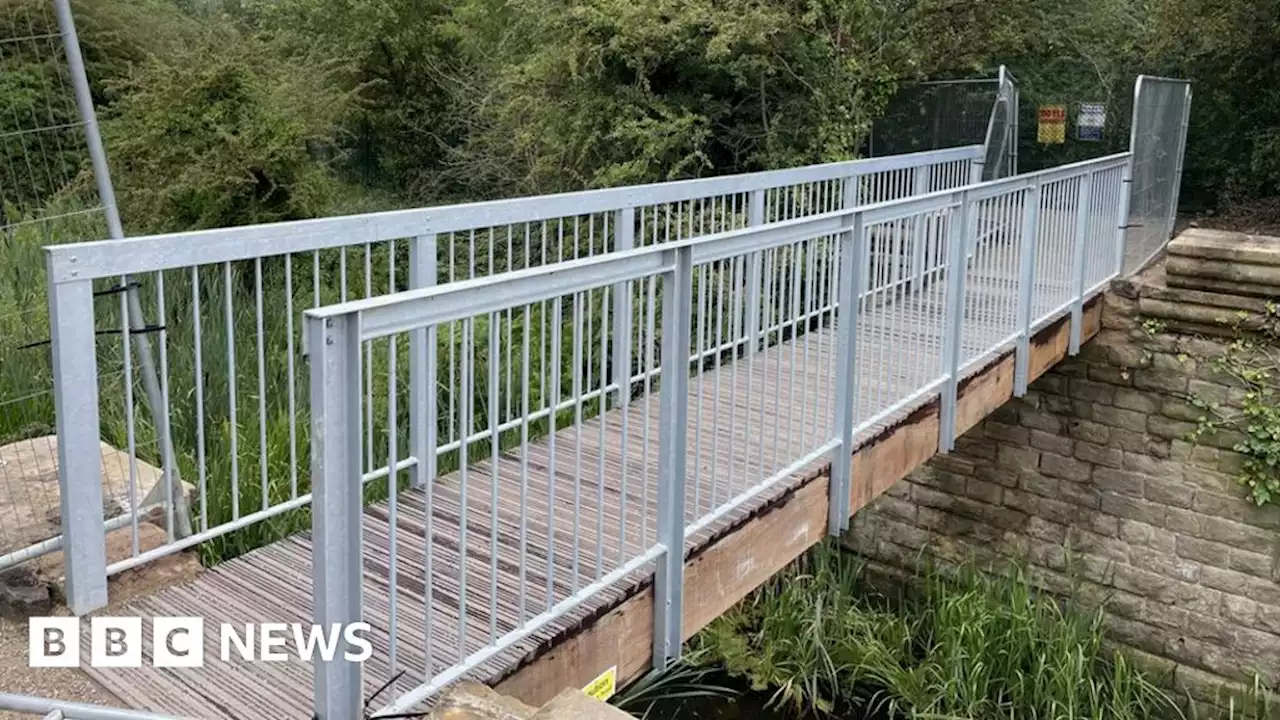 Barnsley's vandalised Intake Bridge has been replaced