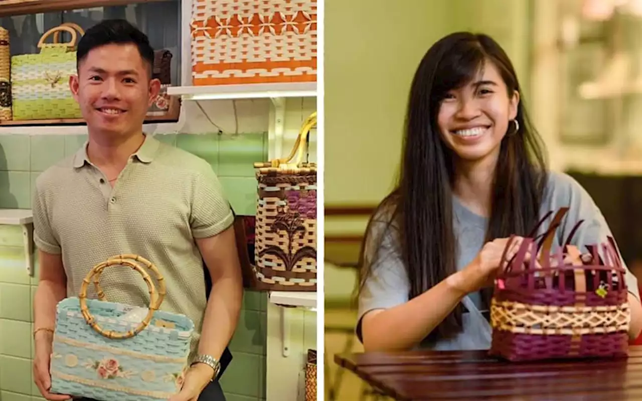 Duo’s handwoven paper rattan bags are a big hit