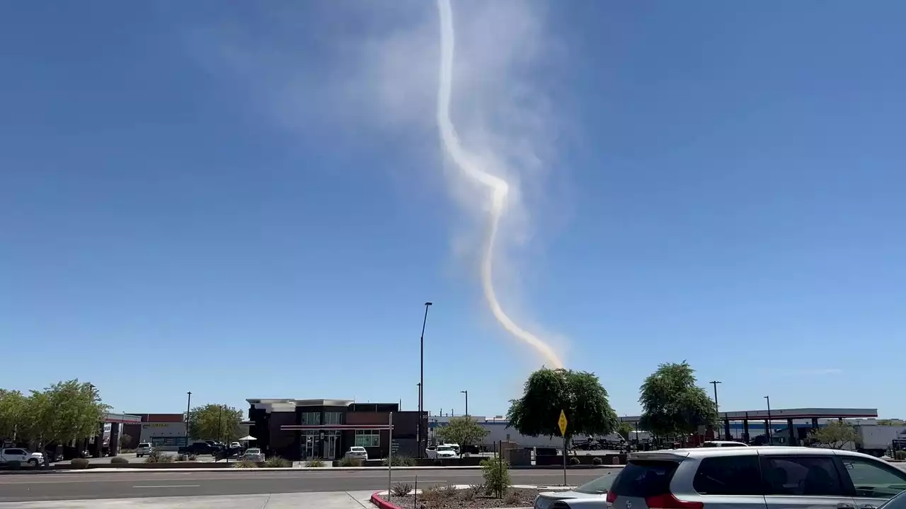 Watch: Dust devil shoots up into the Buckeye sky