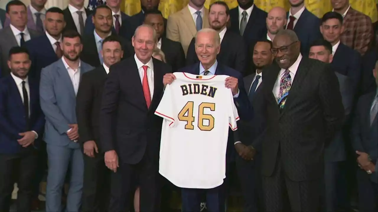 Houston Astros visit White House to celebrate 2022 World Series win