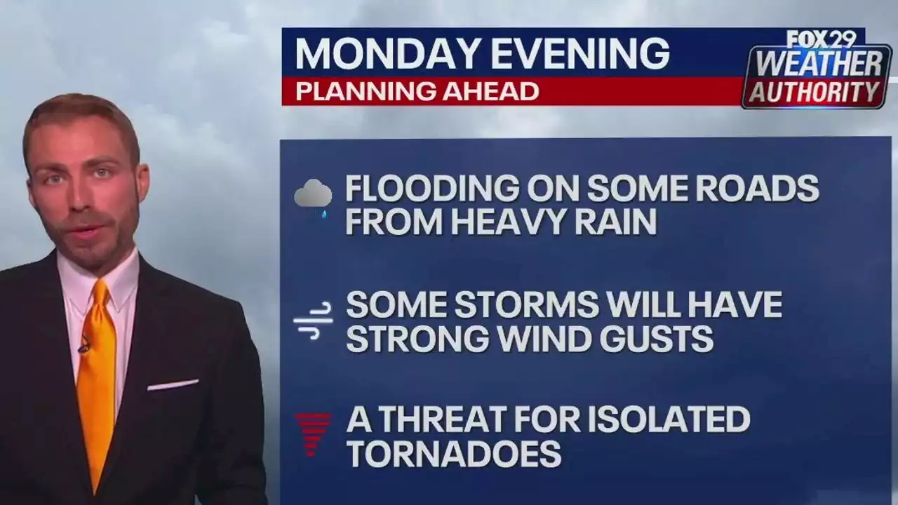 Weather Alert: Enhanced risk for severe thunderstorms Monday afternoon, evening