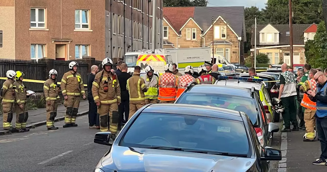 Glasgow residents evacuated over 'hazardous' substance in flat as roads closed