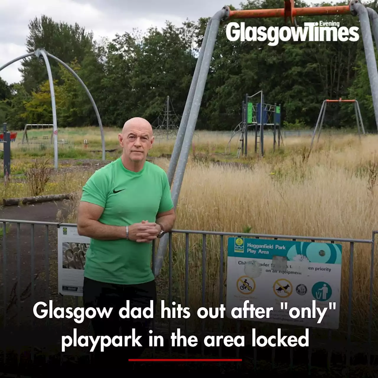 Glasgow dad hits out after 'only' playpark in the area locked