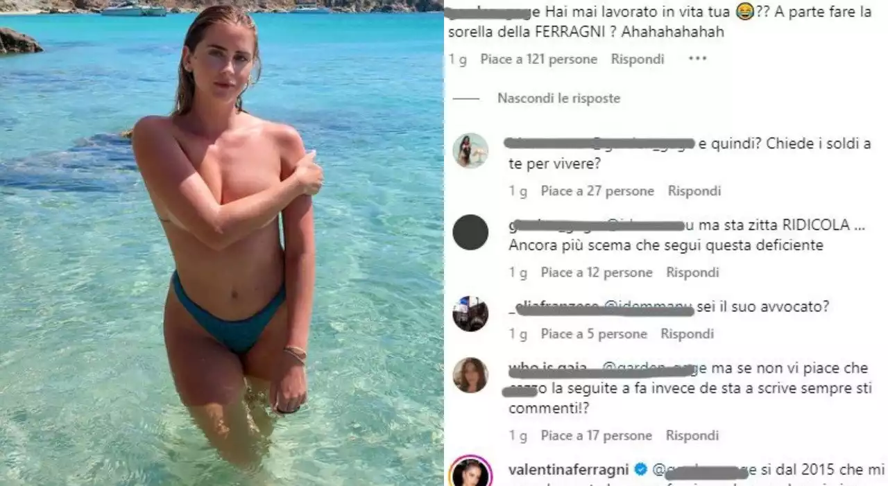 Valentina Ferragni attaccata dagli haters in vacanza (con il fidanzato): «Hai mai lavorato in vita tua? Sei solo la sorella di ...». La replica