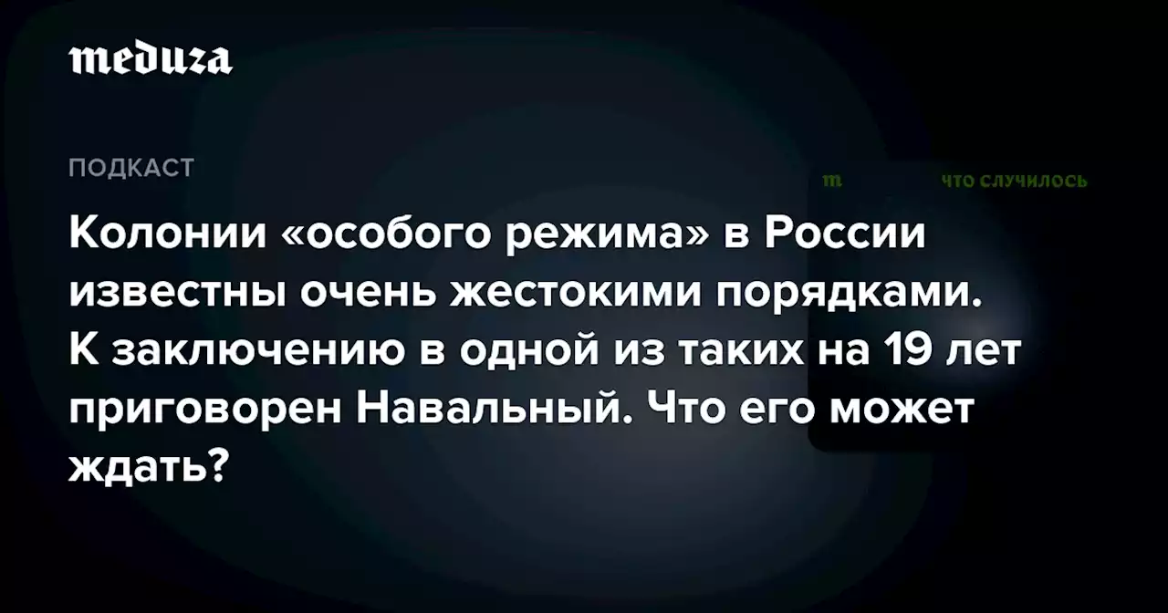 Колонии «особого режима» в России известны очень жестокими порядками. К заключению в одной из таких на 19 лет приговорен Навальный. Что его может ждать? — Meduza