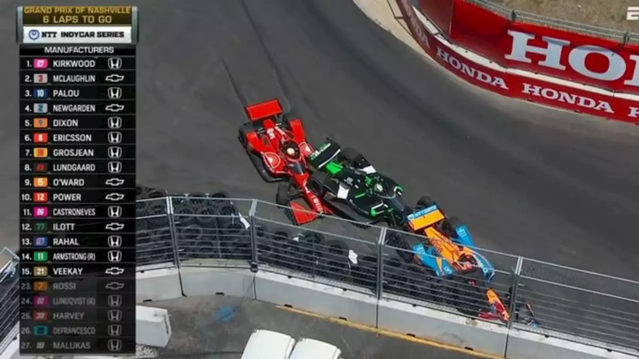 Canapino abandonó a poco del final en el IndyCar de Nashville