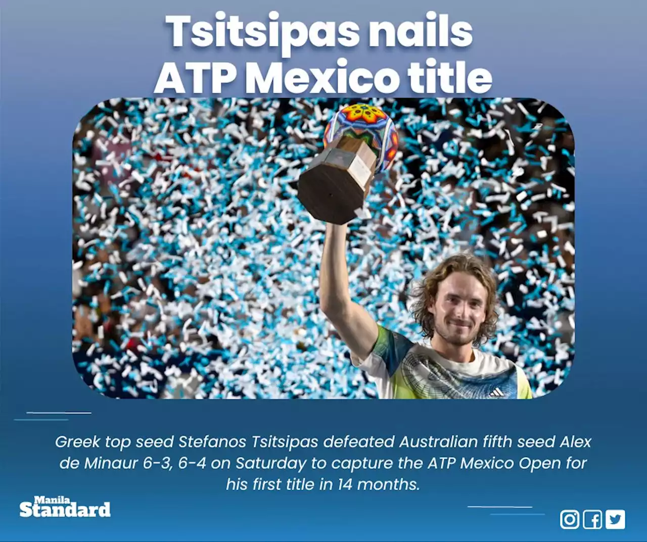 Tsitsipas nails ATP Mexico title